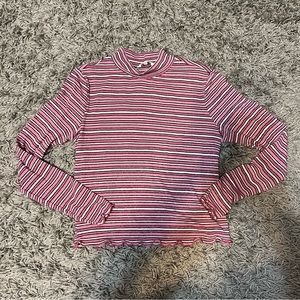 Candie’s Striped Mock Neck L